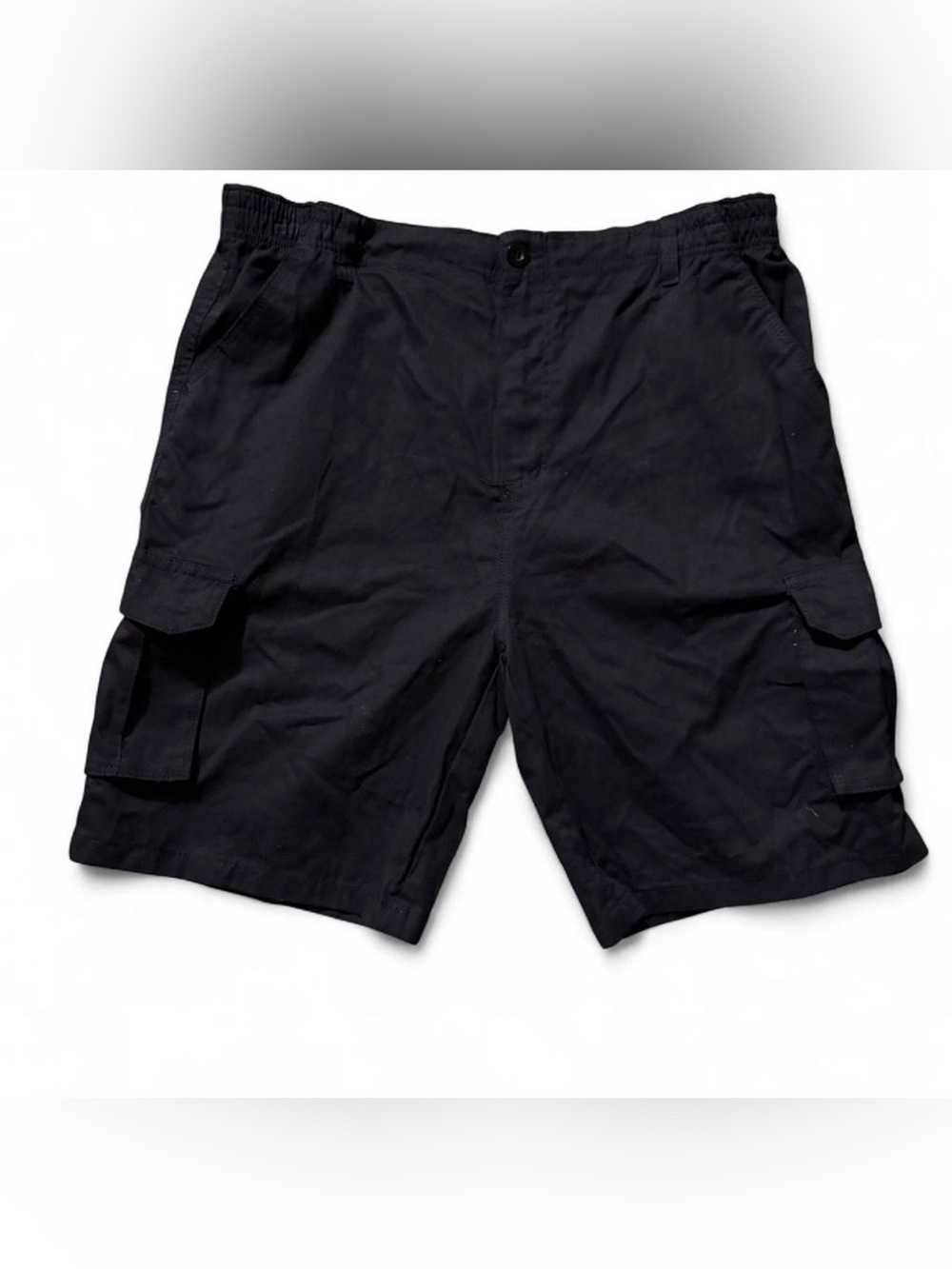 High Surf Men Cargo Shorts 36 38 Black 6 Pocket 100% Cotton Elastic Waist NWT